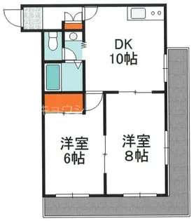 パールハイツ東三国【4階】の間取り