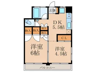 伊達マンシヨン【4階】の間取り