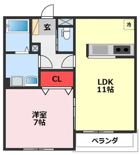 エクセルメゾン南流山【1階】の間取り