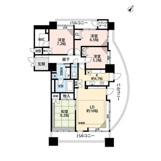 トーカンジェネラス青森駅前【13階】の間取り