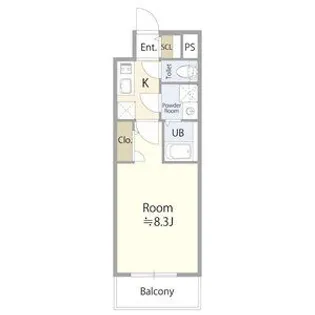 エスリード上前津LIVIA【7階】の間取り