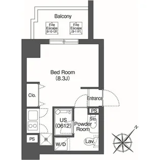 ユーレジデンス高輪台【3階】の間取り
