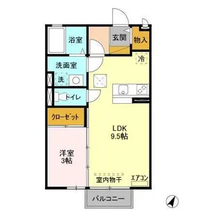 ポートスクエア A【1階】の間取り
