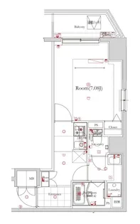 フェルクルールプレスト押上II【8階】の間取り