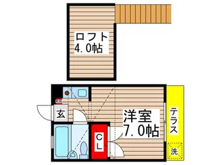 チェリ-ハイツ【1階】の間取り
