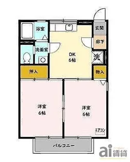 エスポワール海和【1階】の間取り