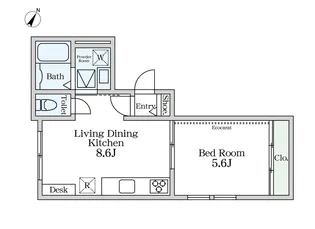 Maison de serenite大崎(メゾンドセレニテオオサキ)【1階】の間取り