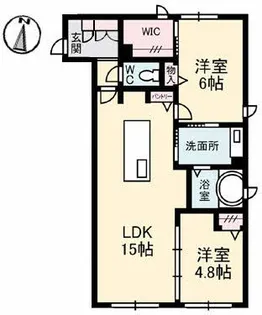 ファンコート東青崎【1階】の間取り