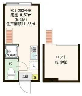CFハイツ和田【2階】の間取り