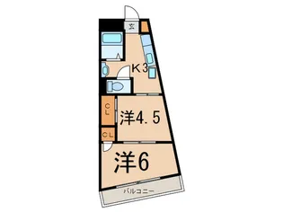 丸菱ロイヤルハイム神之木台【4階】の間取り