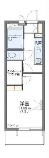 レオパレスピュール【2階】の間取り