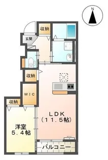 シェルル・ロココ 大津【1階】の間取り