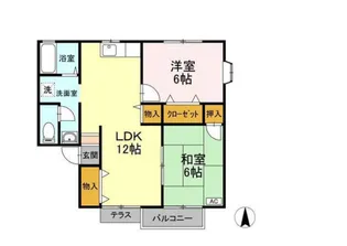 アビタシオンII【1階】の間取り