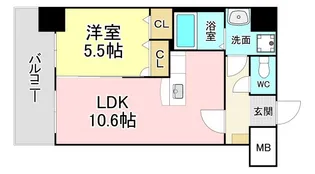 F・STAGE折尾【2階】の間取り