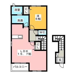 ヴィラ・リッツII【2階】の間取り