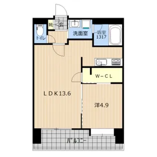 LIBTH平成WEST【8階】の間取り