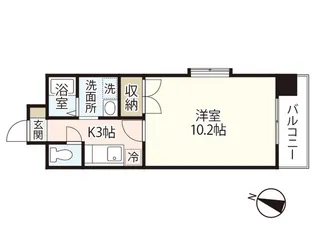 グランヴェルジェ中須I【2階】の間取り