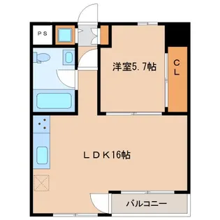 ASレジデンス材木町【8階】の間取り