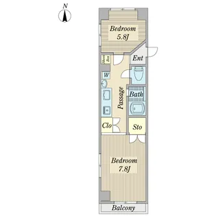 高崎朝日第二ハイツ【6階】の間取り