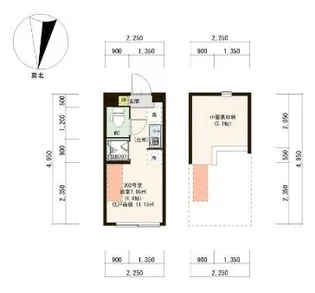 ハーモニーテラス矢口【2階】の間取り