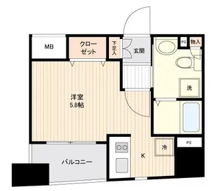 ガラ・ステーション東日本橋【12階】の間取り