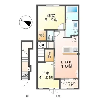 イル・フィオーレ【2階】の間取り