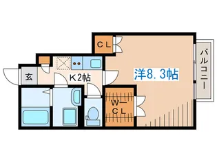 アクシス等々力【1階】の間取り