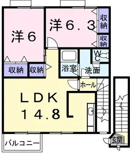 メリーハウスII【2階】の間取り