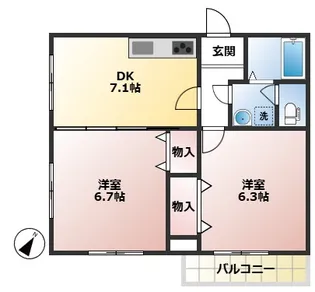 フォレストプラム【1階】の間取り