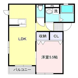 どっと込む新白河B【2階】の間取り