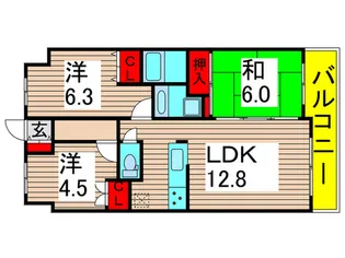 バ-ムステ-ジ梅島【12階】の間取り