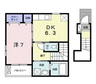 アルテグラン調布【2階】の間取り
