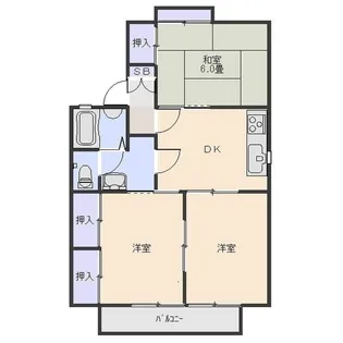 岩見レジデンスB【2階】の間取り