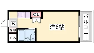 サニーパレス保城【4階】の間取り