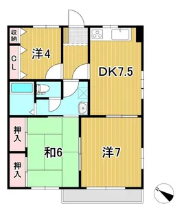 タジリシーサイドヴィラD【1階】の間取り