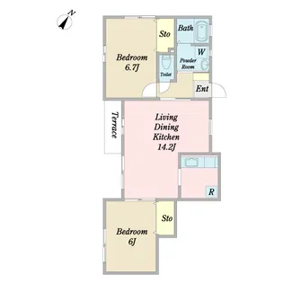 グランメール【1階】の間取り