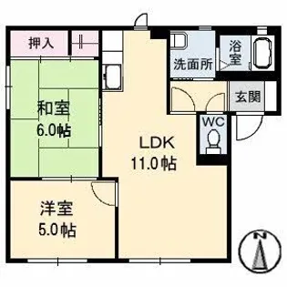 ヴィンテージ A棟【1階】の間取り