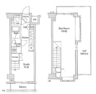 Casa Splendido Toranomon Est【14階】の間取り