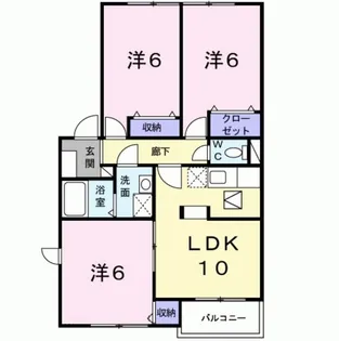 サニーハウス多田【2階】の間取り