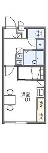 レオパレスサンプレイス【1階】の間取り