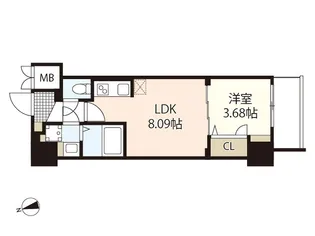 S-RESIDENCE観音公園aloria【3階】の間取り