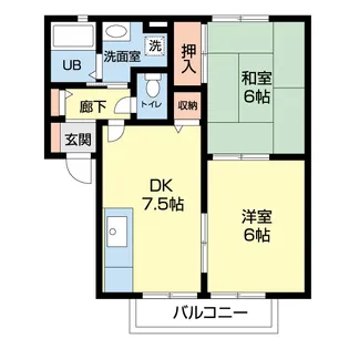 ガーデンヒルズ南片河【1階】の間取り