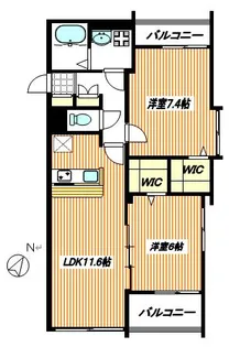 ラレースガーデン【1階】の間取り