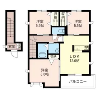 ソレイユD【2階】の間取り