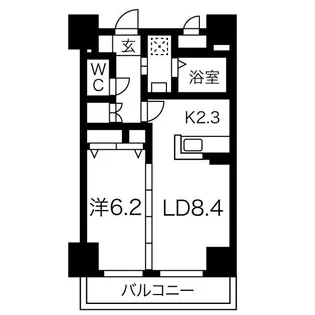 プランドールナカムラ【14階】の間取り