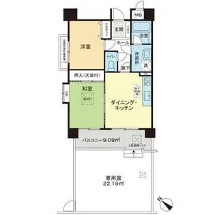 ライオンズマンション豊橋牧野町【1階】の間取り