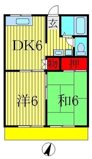 パールハイツ染谷53【1階】の間取り