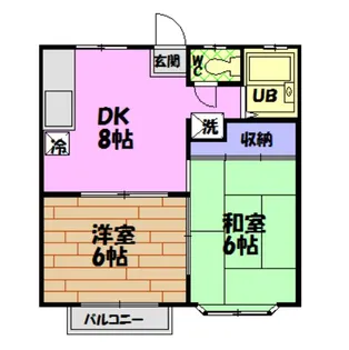 エスティハイムI【1階】の間取り
