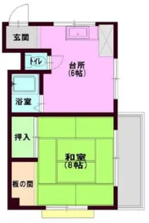 八十吉コーポ【1階】の間取り