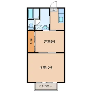 レジデンスアーヴィン【1階】の間取り